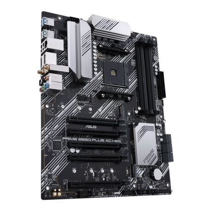ASUS Prime B550-PLUS AC-HES AMD AM4 (3rd Gen Ryzen) ATX motherboard (dual M.2, PCIe 4.0, WIFI 5, 1 Gb Ethernet, DisplayPort/HDMI, SATA 6 Gbps, USB 3.2 Gen 2 Type-C, front USB 3.2 G (Certified Refurbished)