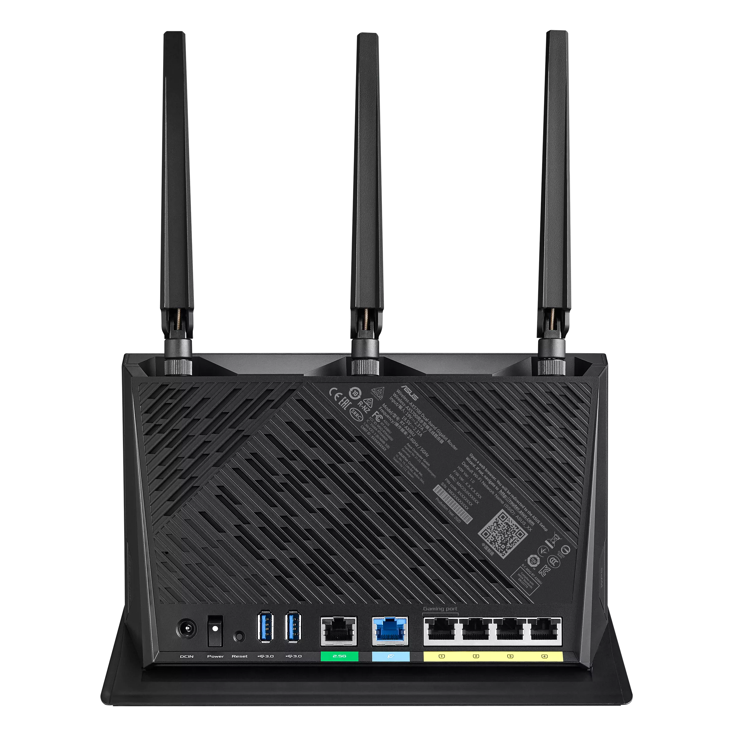 ASUS RT-AX86U (AX5700) Dual Band WiFi 6 Extendable Gaming Router, 2.5G Port, Gaming Port, Mobile Game Mode, Port Forwarding, Subscription-Free Network Security, Instant Guard, VPN, AiMesh Compatible (Certified Refurbished)