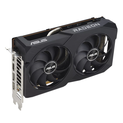 ASUS Dual Radeon RX 7600 V2 OC Edition 8GB GDDR6 Graphics Card (PCIe 4.0, 8GB GDDR6, HDMI 2.1, DisplayPort 1.4a, 2.5-Slot Design, Axial-tech Fans, GPU Tweak III) (Certified Refurbished)