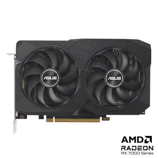 ASUS Dual Radeon RX 7600 V2 OC Edition 8GB GDDR6 Graphics Card (PCIe 4.0, 8GB GDDR6, HDMI 2.1, DisplayPort 1.4a, 2.5-Slot Design, Axial-tech Fans, GPU Tweak III) (Certified Refurbished)