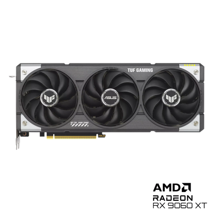 ASUS TUF Gaming AMD Radeon RX 9060 XT 16GB GDDR6 OC Edition Graphics Card, (PCIe 5.0, HDMI/DP 2.1, 3.125-slot, Military-Grade Components, Protective PCB Coating, axial-tech Fans) (Certified Refurbished)