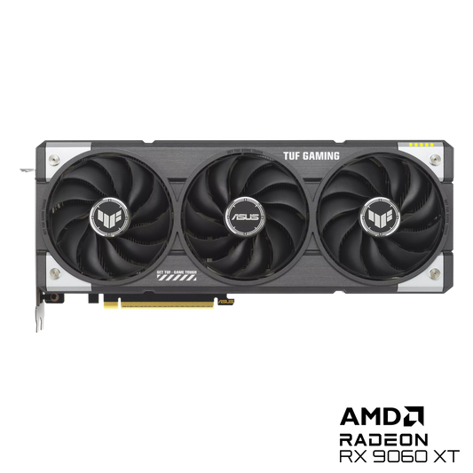 ASUS TUF Gaming AMD Radeon RX 9060 XT 16GB GDDR6 OC Edition Graphics Card, (PCIe 5.0, HDMI/DP 2.1, 3.125-slot, Military-Grade Components, Protective PCB Coating, axial-tech Fans) (Certified Refurbished)
