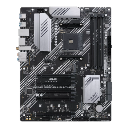 ASUS Prime B550-PLUS AC-HES AMD AM4 (3rd Gen Ryzen) ATX motherboard (dual M.2, PCIe 4.0, WIFI 5, 1 Gb Ethernet, DisplayPort/HDMI, SATA 6 Gbps, USB 3.2 Gen 2 Type-C, front USB 3.2 G (Certified Refurbished)
