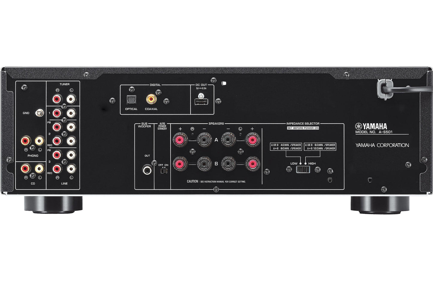 Yamaha A-S501 Natural Sound Integrated Stereo Amplifier (Certified Refurbished)