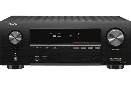 Denon AVR-X2700H 7.2-channel home theatre receiver with Wi-Fi, Bluetooth, Apple AirPlay 2, and Amazon Alexa compatibility (Refurbished)