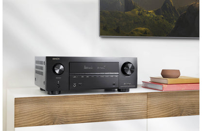 Denon AVR-X2700H 7.2-channel home theatre receiver with Wi-Fi, Bluetooth, Apple AirPlay 2, and Amazon Alexa compatibility (Refurbished)