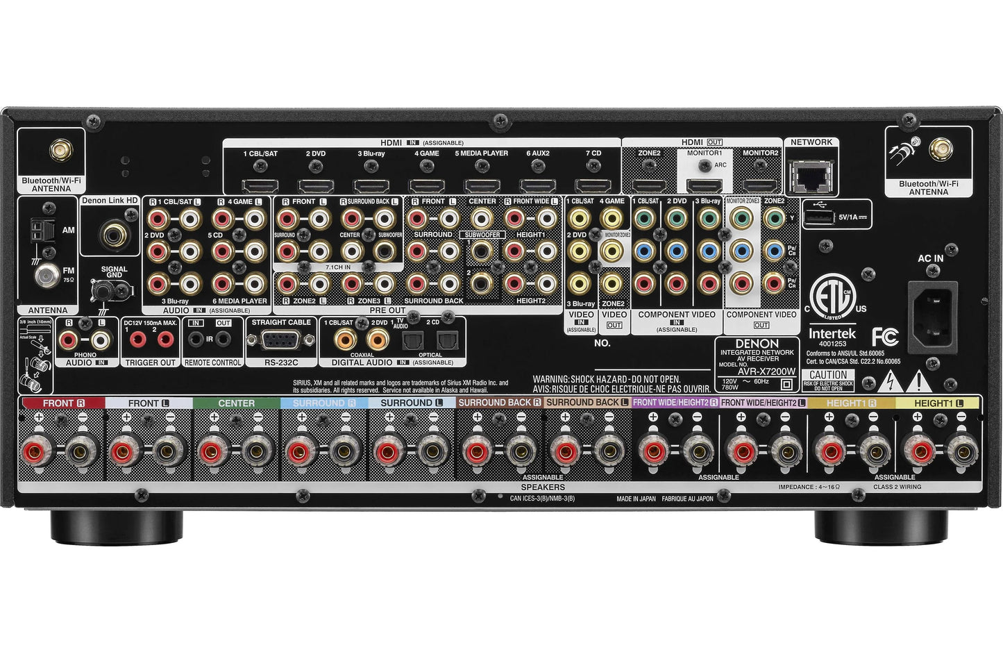Denon AVR-X7200W 9.2 Ch. 150W 4K AV Receiver with Wi-Fi & Bluetooth (Refurbished)
