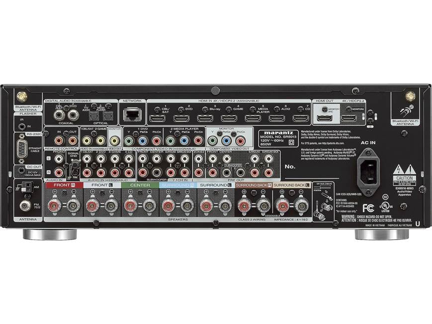 Marantz SR5013 7.2-channel home theatre receiver with Wi-Fi, Apple AirPlay 2, and Amazon Alexa compatibility (Refurbished)