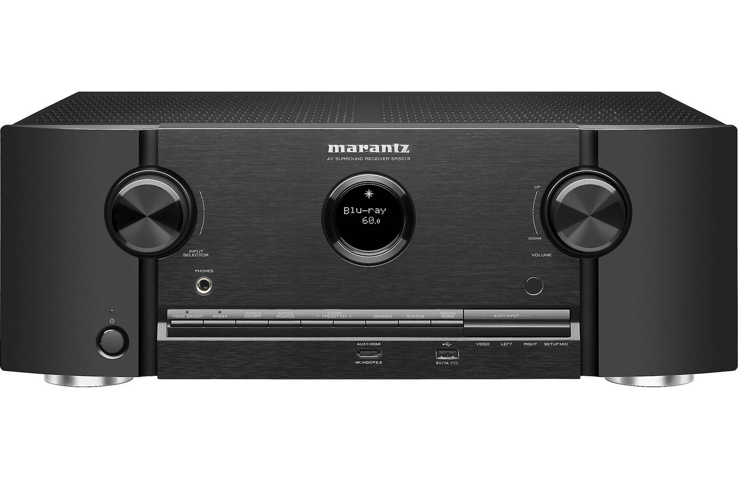 Marantz SR5013 7.2-channel home theatre receiver with Wi-Fi, Apple AirPlay 2, and Amazon Alexa compatibility (Refurbished)