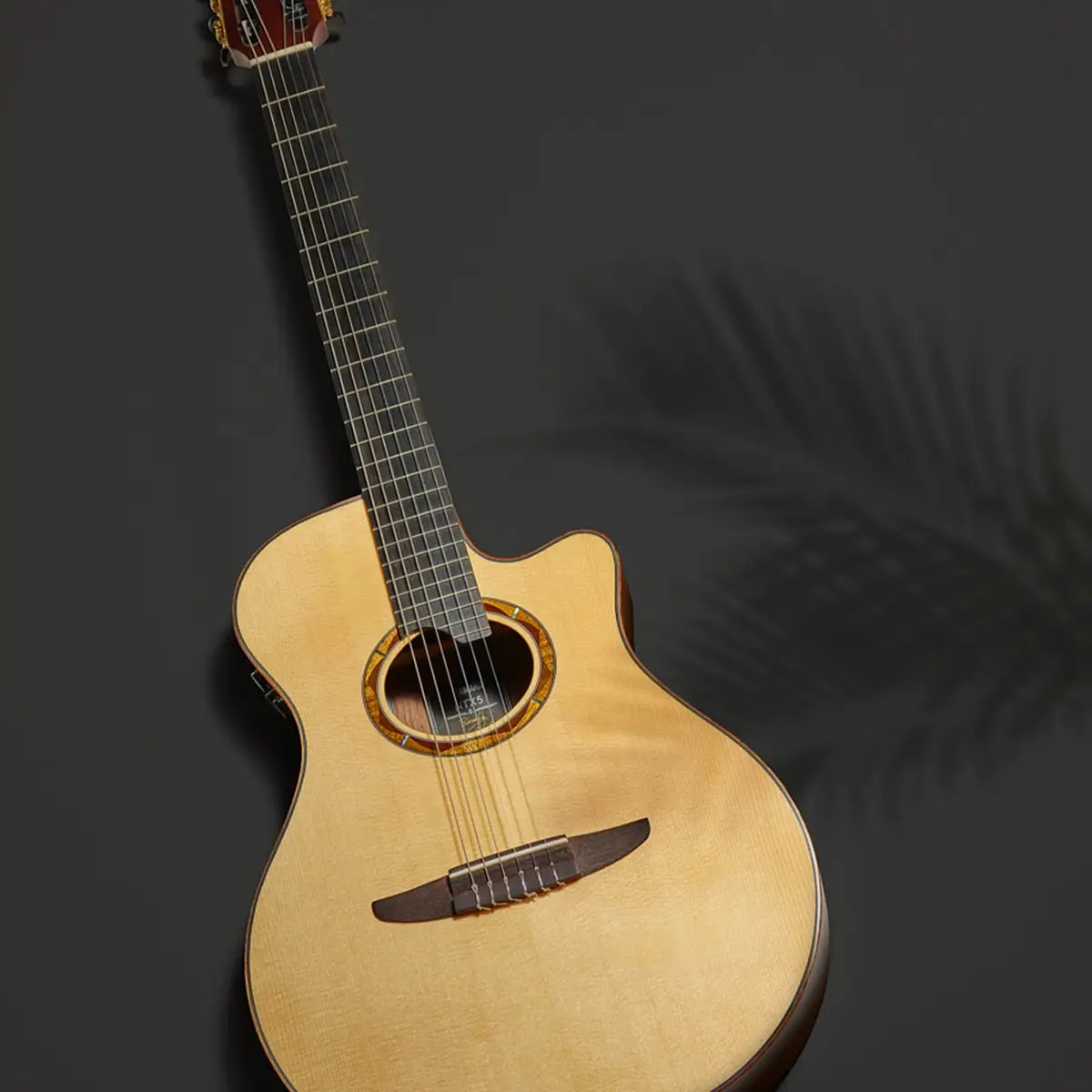 Yamaha NTX5 Natural Cutaway Body All-Solid Acoustic-Electric Nylon-String Guitar (Certified Refurbished)