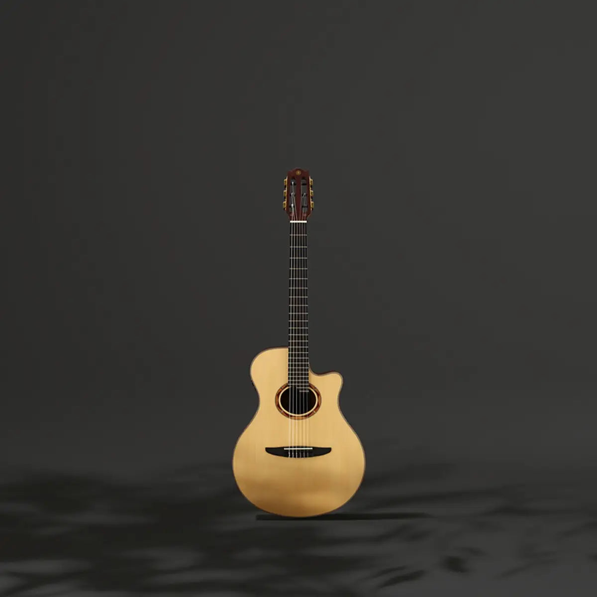 Yamaha NTX5 Natural Cutaway Body All-Solid Acoustic-Electric Nylon-String Guitar (Certified Refurbished)