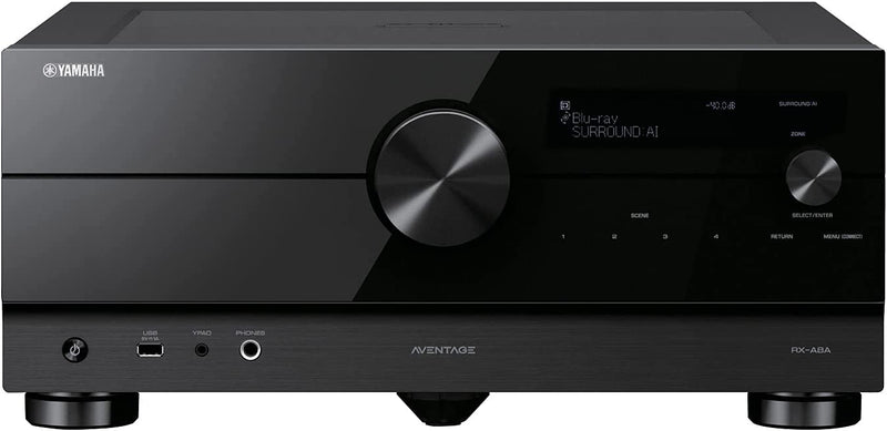 Yamaha RX-A8A 11.2 Channel Receiver, 4K/120Hz and 8K/60Hz Capable, Dolby Atmos (Certified Refurbished)