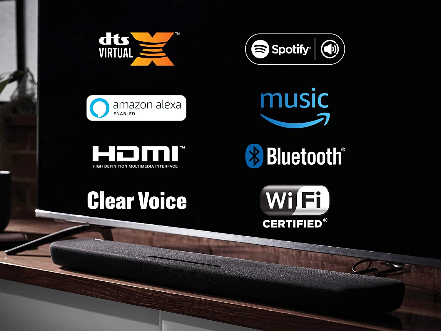 Yamaha Yas-109 Sound Bar with Built-In Subwoofers, Bluetooth, Alexa Vo