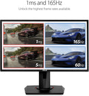 ASUS VG248QG Gaming Monitor - 24”, Full HD, 0.5ms*, 165Hz(overclockable),G-SYNC Compatible, Adaptive-Sync (Certified Refurbished)