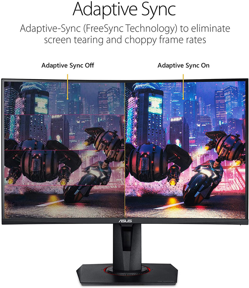 Asus TUF Gaming VG27VQ Curved Gaming Monitor – 27 inch Full HD (1920x1080), 165Hz (above 144Hz), Freesync (Certified Refurbished)