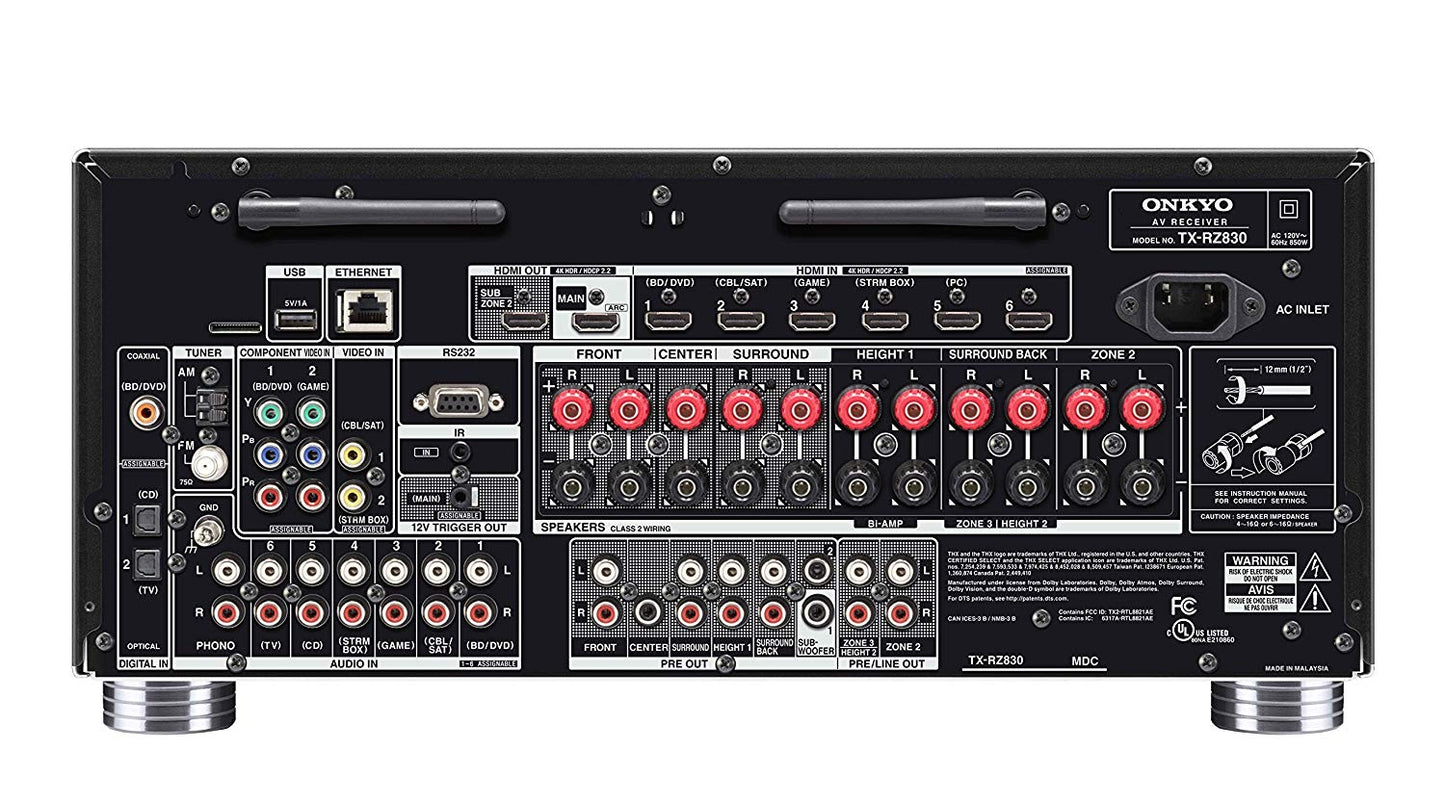 Onkyo TX-RZ830 Back