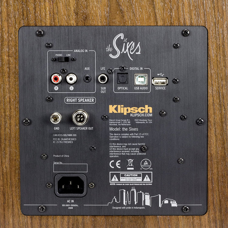 Klipsch - The Sixes Powered Speakers - Walnut (Certified Refurbished)