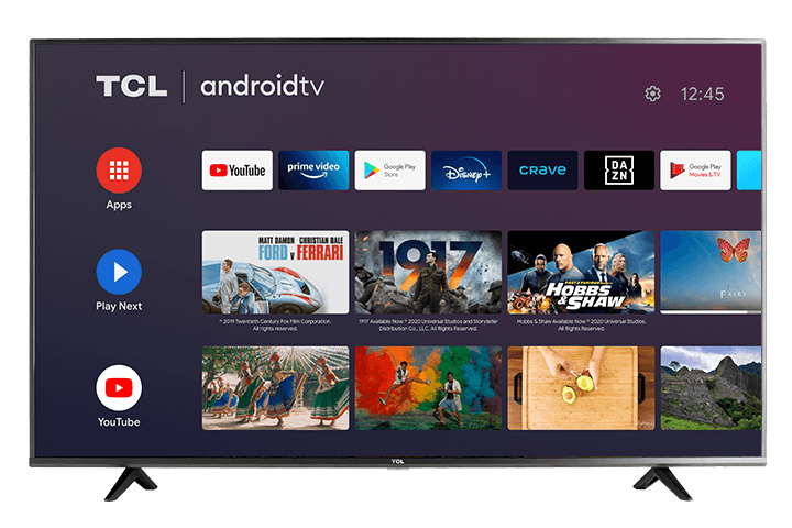 TCL 55" CLASS 4-SERIES 4K UHD HDR LED SMART ANDROID TV - 55S434-CA (Certified Refurbished)