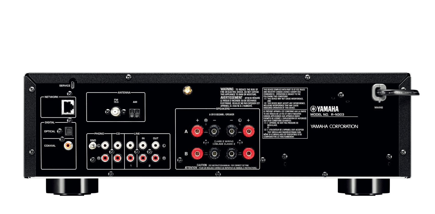 Yamaha R-N303 Network Stereo Amplifier - Black (Certified Refurbished)