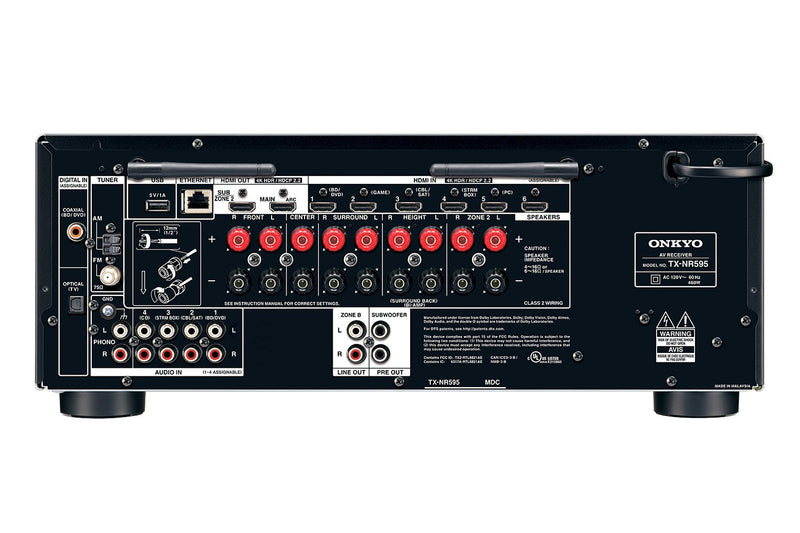 Onkyo TX-NR595 7.2 - Channel Network A/V Receiver (Certified Refurbished)