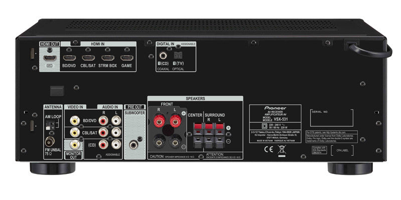 Pioneer VSX-531 Back