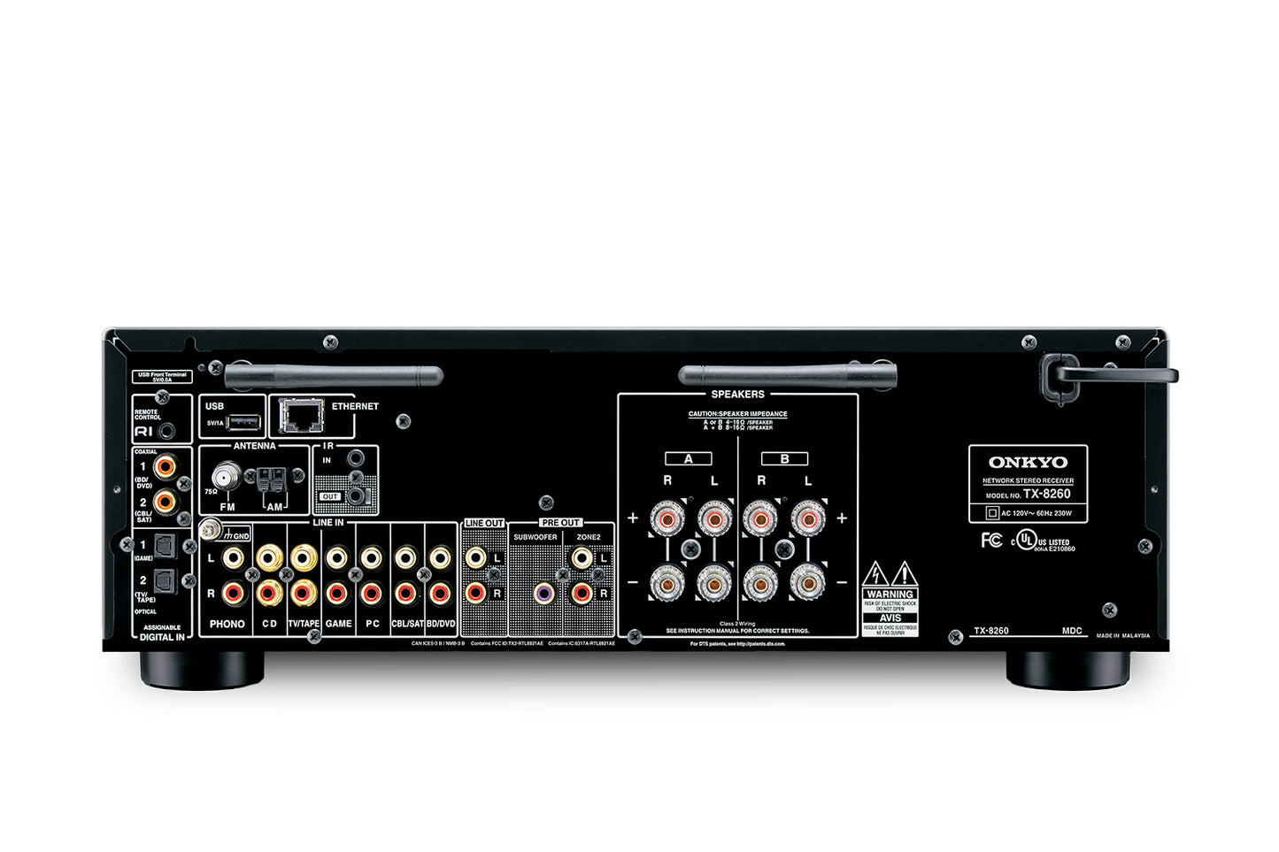 Onkyo TX-8260 Back