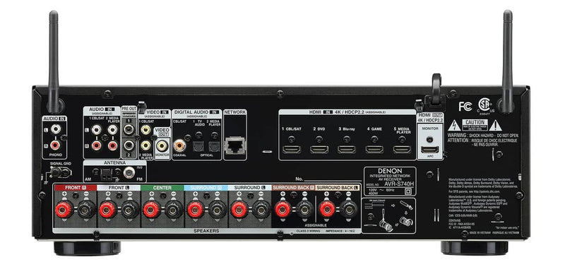 Denon AVR-S740H 7.2ch 4K AV Receiver (Certified Refurbished)
