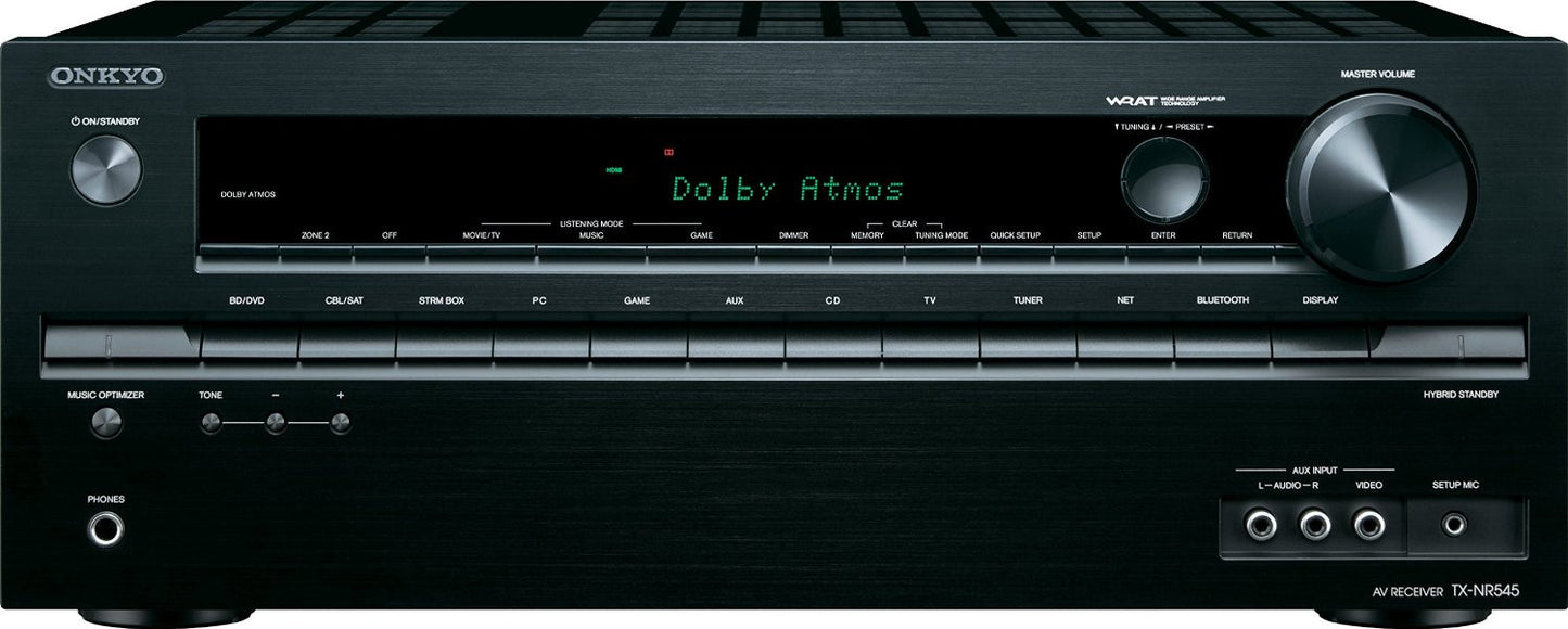 Onkyo TX-NR545 7.2-Channel Receiver (Certified Refurbished)